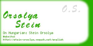 orsolya stein business card